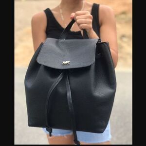 Michael Kors Junie Medium Pebbled Leather Backpack